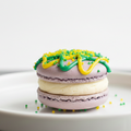 Mardi Gras Macaron